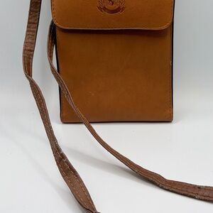 Capezio Brown Leather Messenger Bag